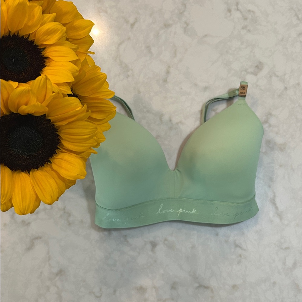 NWT PINK WEAR EVERYWHERE LIGHTLY LINED WIRELESS BRA - 34DD